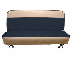 1960-1966 Bench Seat Cover Vinyl-Cloth Dark Blue/Light Blue-GM Truck