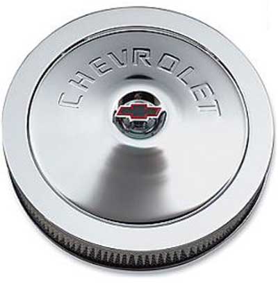 Proform GM Licensed Chevrolet 14" x 3" Air Cleaner. CHROME