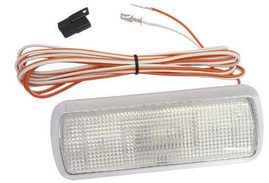 1960-1972 Chevrolet & GMC C10 Chrome Dome Light Assembly with Clear Lens and LED Bulb