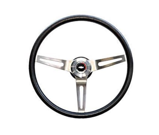 1967-1972 Chevrolet GMC Pickup Truck Black Comfort Grip Steering Wheel 1972 c10 steering wheel - Tuckers Classic Auto Parts