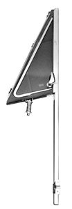 1968-1972 Vent Window Assemblies RH (Chrome/Green Glass)