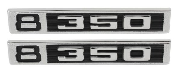 1969-1972 Chevrolet Pickup Truck 350 Fender Emblems, Pair - GM Truck
