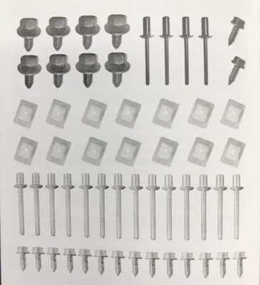 1969-1972 Grille Mounting Haredware KIT - GM Truck