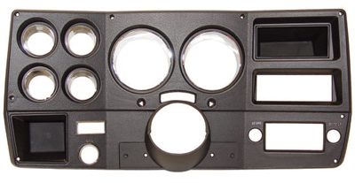 1975-1977 Instrument Bezel without AC Black/Chrome - GM Truck