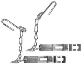1958-1966 Tailgate Chains Fleetside (Zinc) - GM Truck