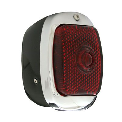 1947-1953 Chevrolet & GMC Tail Light Assembly, Black/Stainless with Blue Dot (Passenger Side) - GM Truck