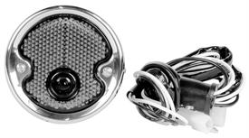 1954-1955 1st Series Chevrolet & GMC Tail Light Assembly, Black/Polished Stainless with Blue Dot - GM Truck