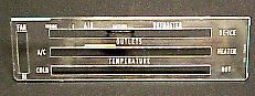 1967-1972 Air conditioning control lens - GM Truck