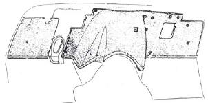 1964-19666 FireWall Pad Deluxe ABS Plastic with Felt Backing - GM Truck