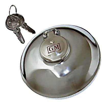 1938-1963 Gas Cap Locking Chrome GM Embossed Chevy-GMC Truck