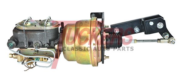 1955-1959 Power Brake Booster Kit, Zinc (Disc/Drum) - GM Truck