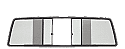 Rear Glass-Slider  Gray 1947-54 Chevy/GMC truck