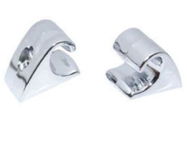 1967-1972 C10 C20 C30 Interior sun visor chrome hooks, pair.