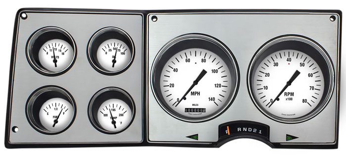 1973-1987 White Hot Dash Gauges Chevy/GMC Truck Package