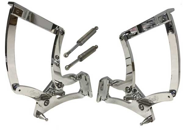 1958-59 Chevy/GMC truck polished billet hood hinges, pair.