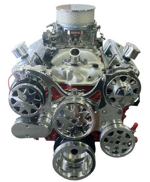 Front Drive System Small Block Chevy Polished
