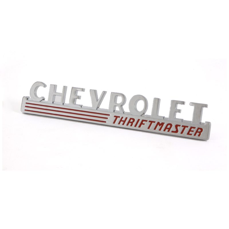 1947-1949 Side Hood Emblems "Chevorlet Thriftmaster" - Chevy Truck