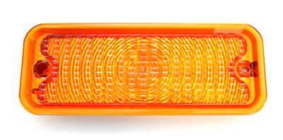 1973-1974 Parklight Lens Deluxe Amber with Silver Edges Left hand - Chevy/GMC