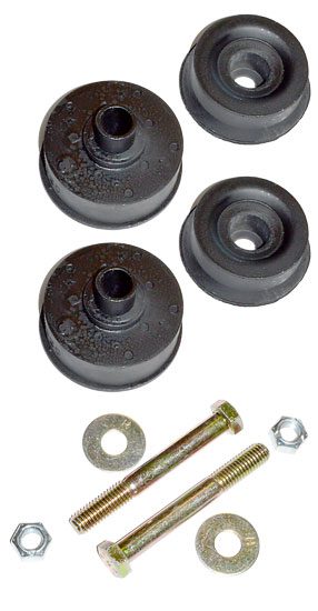 1973-1980 Radiator Support Cushions 4WD 1/2 Ton 4pc. Upper/Lower Chevy/GM Truck