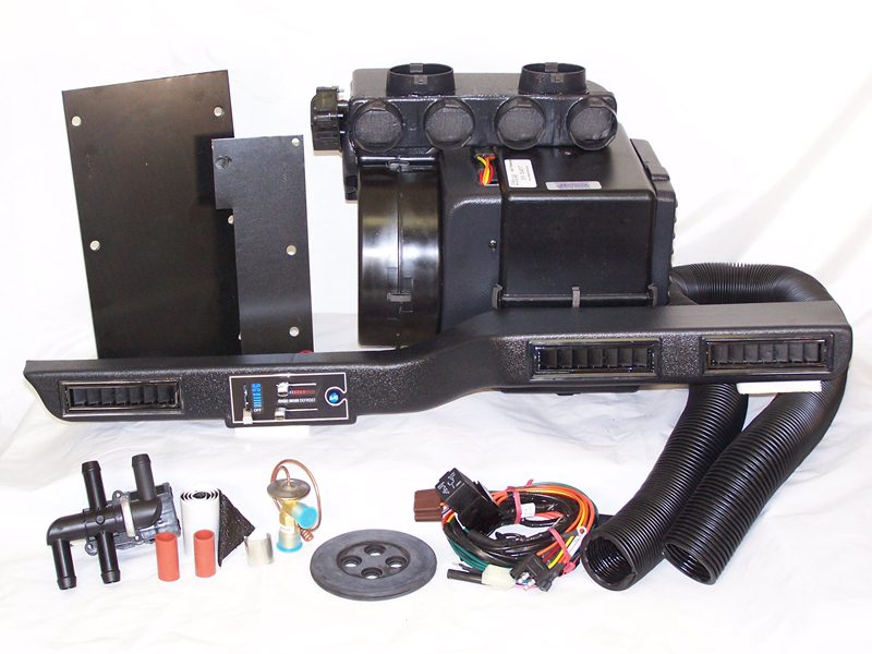 1947-1954 Chevrolet & GMC Pickup Truck Inside Package Air Conditioning Unit with Electronic Controls (Black Aluminum Control) - GM Truck