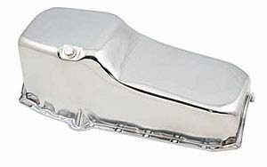 1965-1979 Oil Pan (LH Dip) Chrome Small Block - Chevy/GM