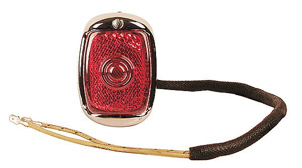 1947-1953 Chevrolet & GMC Tail Light Assembly, Polished Stainless with Blue Dot (Driver Side) - GM Truck