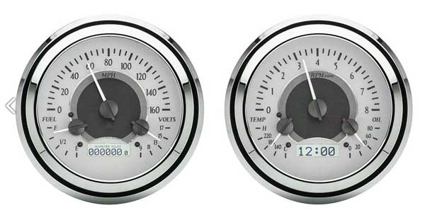 1947-1953 Chevrolet & GMC Truck VHX Instrument Gauge Cluster - Silver Face / White Illumination