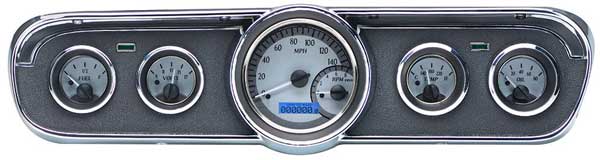 1965-1966 Ford Mustang VHX Instrument Gauge Cluster - Black Face / Blue Illumination