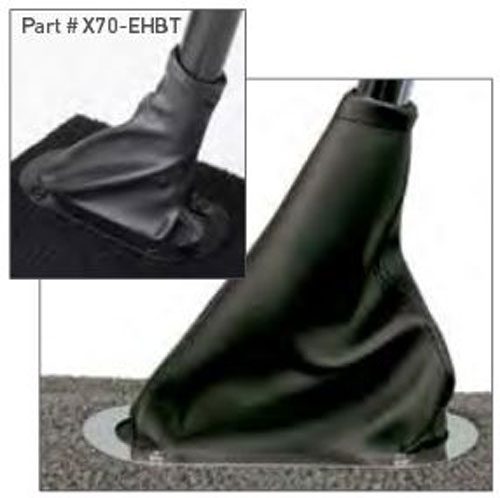 TRANS MOUNT HAND BRAKE BOOT W/ BLACK STAINLESS RING Lokar