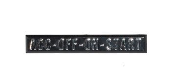 1967-1972 Ignition Switch Indicator Plate - GM Truck