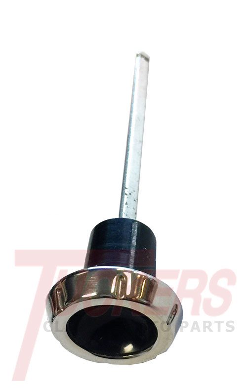 1964-1966 Headlight Knob With Rod - Black/Chrome