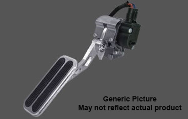 BLACK DRIVE-BY-WIRE OVAL BILLET ACCELERATOR PEDAL.