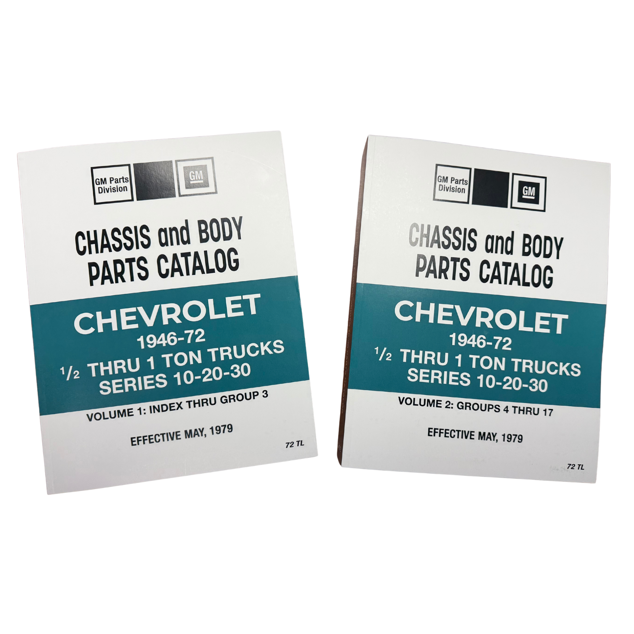 1946–1972 Chevrolet Truck GM Factory Parts Catalog 2 Book Set OEM
