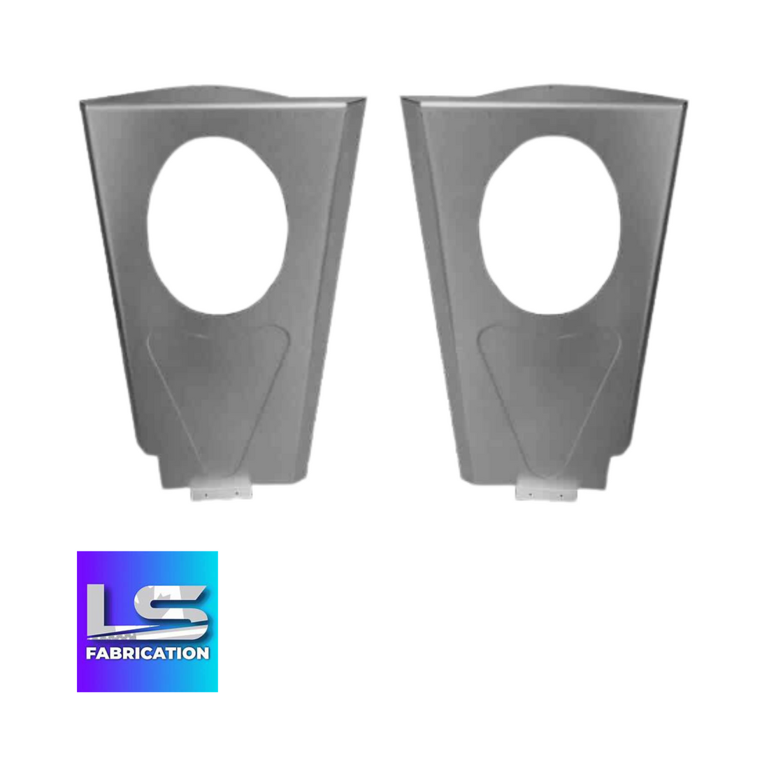 1947-1953 Chevy/GMC Truck Speaker Brackets 6.5" -  Bead Rolled