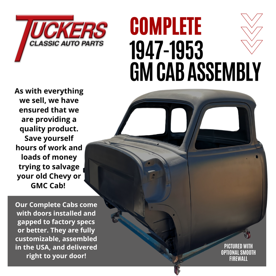1947-1953 Chevy Truck Complete Replacement Cab Assembly Tuckers