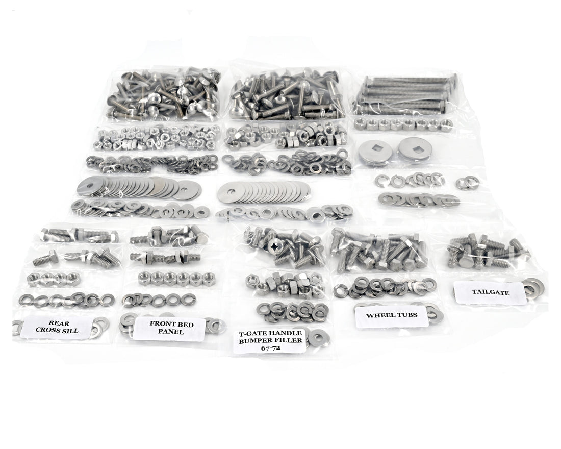 1958-1959 Short Fleetside Bed Assembly Bolt Kit - Chevy/GMC Truck