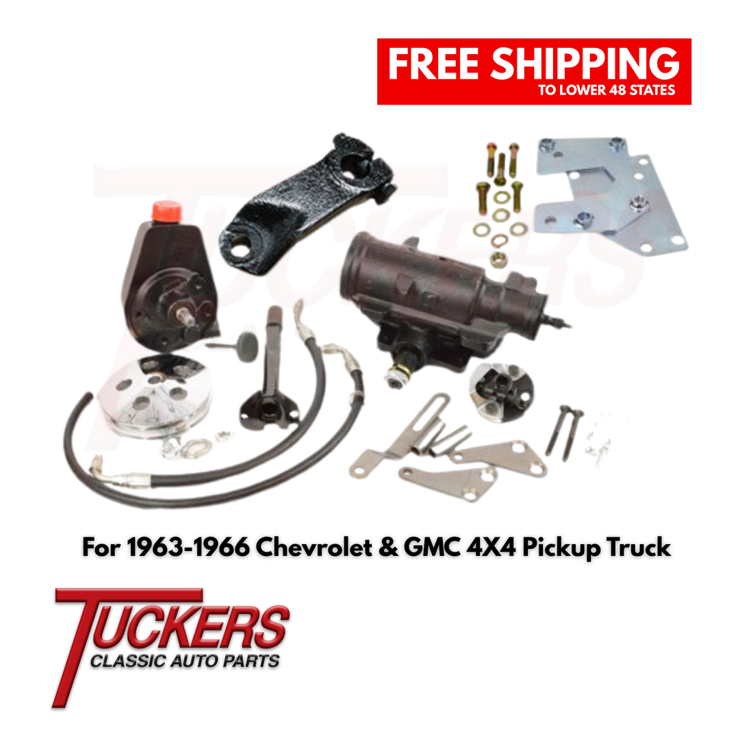 1963-1966 Chevy 4x4 GMC Truck Power Steering Conversion Kit - complete - Tuckers Classic Auto Parts