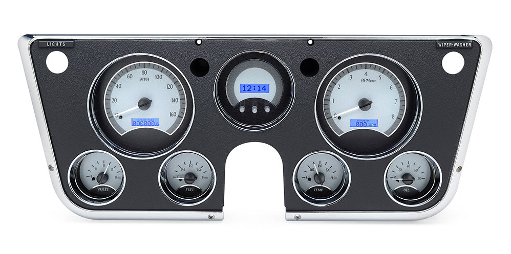 1967-1972 Chevrolet & GMC Truck VHX Instrument Gauge Cluster-Silver Face / Blue Illumination