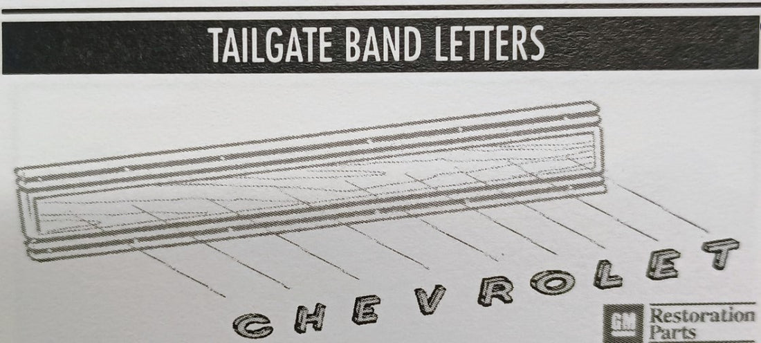 1969-1972 Tailgate Trim Letters - Chevy Truck (Chrome)