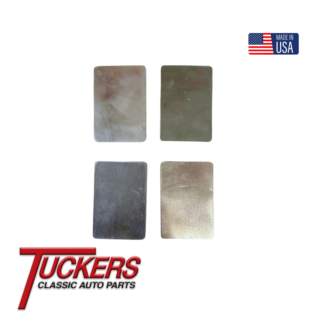 Tuckers Exclusive 1967–1972 Chevy GMC short-bed stake pocket delete kit with four laser-cut 18-gauge steel weld-in panels made in USA.
