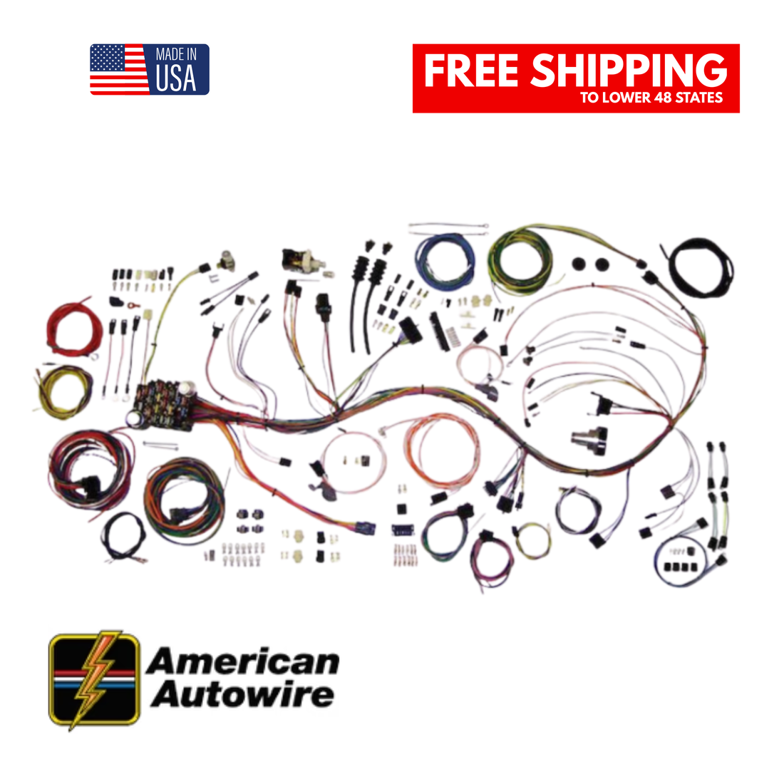 American Autowire - 1967-1968 Wiring Harness Kit Complete-Chevrolet & GMC Truck - 510333