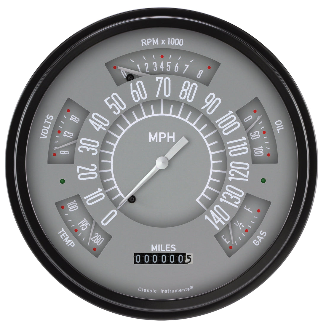 Classic Instruments - 66-77 Bronco Package, Gray Gauge - FB66G
