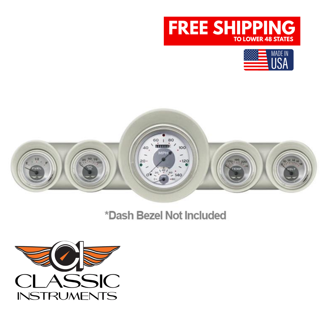 Classic Instruments - All American Gauge 1959-60 Full-size Chevy - CH59AW65