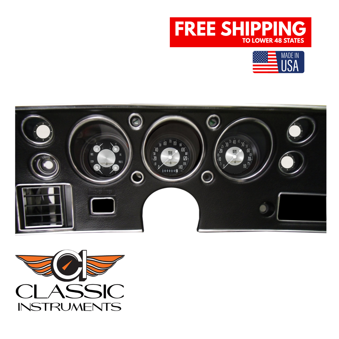 Classic Instruments - All American Trad. Gauge 70-72 Chevelle SS Package - CV70AT