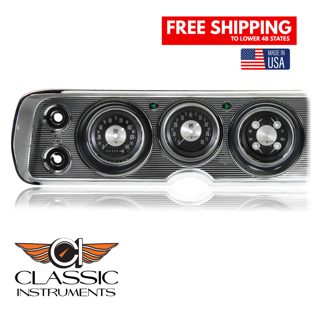 Classic Instruments - All American Tradition Gauge 1964-65 Chevelle Package - CV64AT