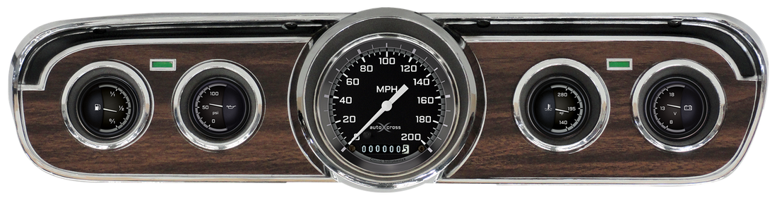 Classic Instruments - AutoCross Gray Gauge 1965-66 Mustang Package - MU65AXG00