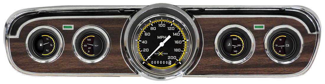 Classic Instruments - AutoCross Yellow 1965-66 Mustang Package - MU65AXY00