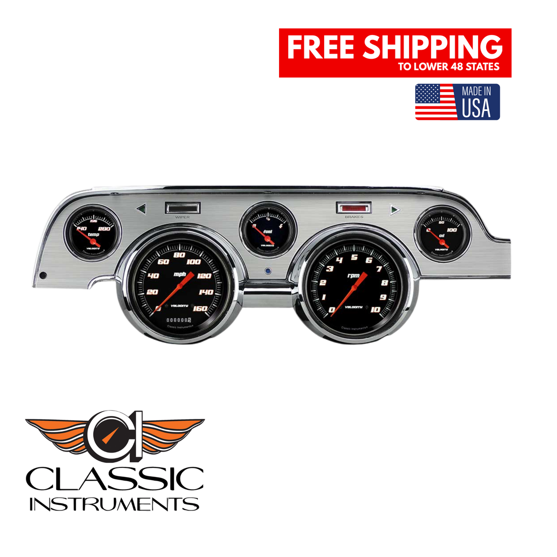 Classic Instruments - Classic Instruments Gauge Velocity Black Series Package - MU67VSBBA