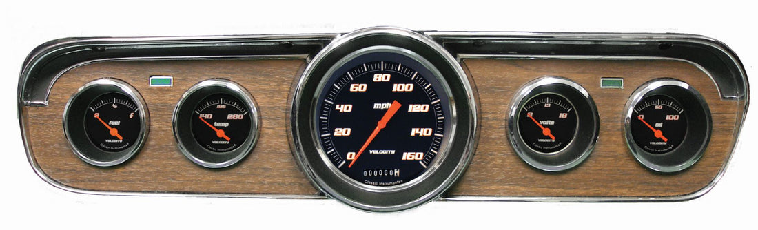 Classic Instruments - Classic Instruments Velocity Black Series Gauge Package - MU65VSB00