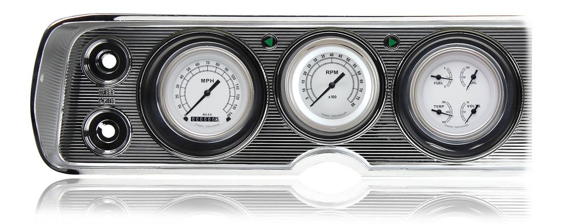 Classic Instruments - Classic White Gauge 1964-65 Chevelle Package - CV64CW